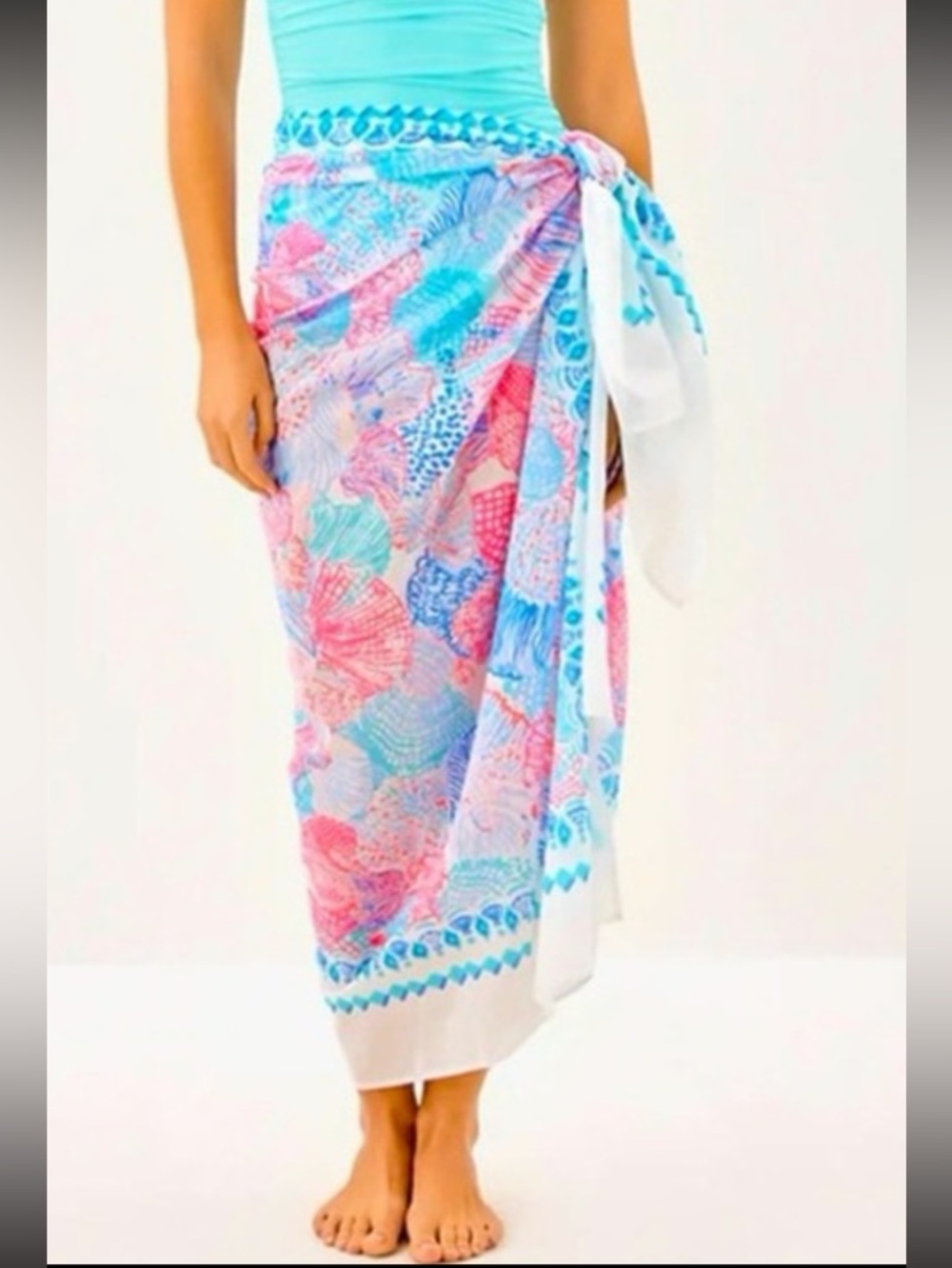 Lilly Pulitzer Pareo Wrap Roar of The Seas - Picture 2 of 9